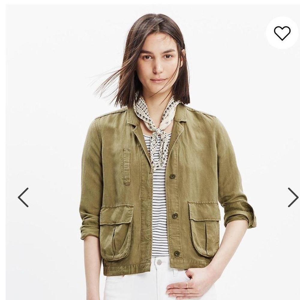 Madewell League Cargo Jacket Olive Green - Size Medium